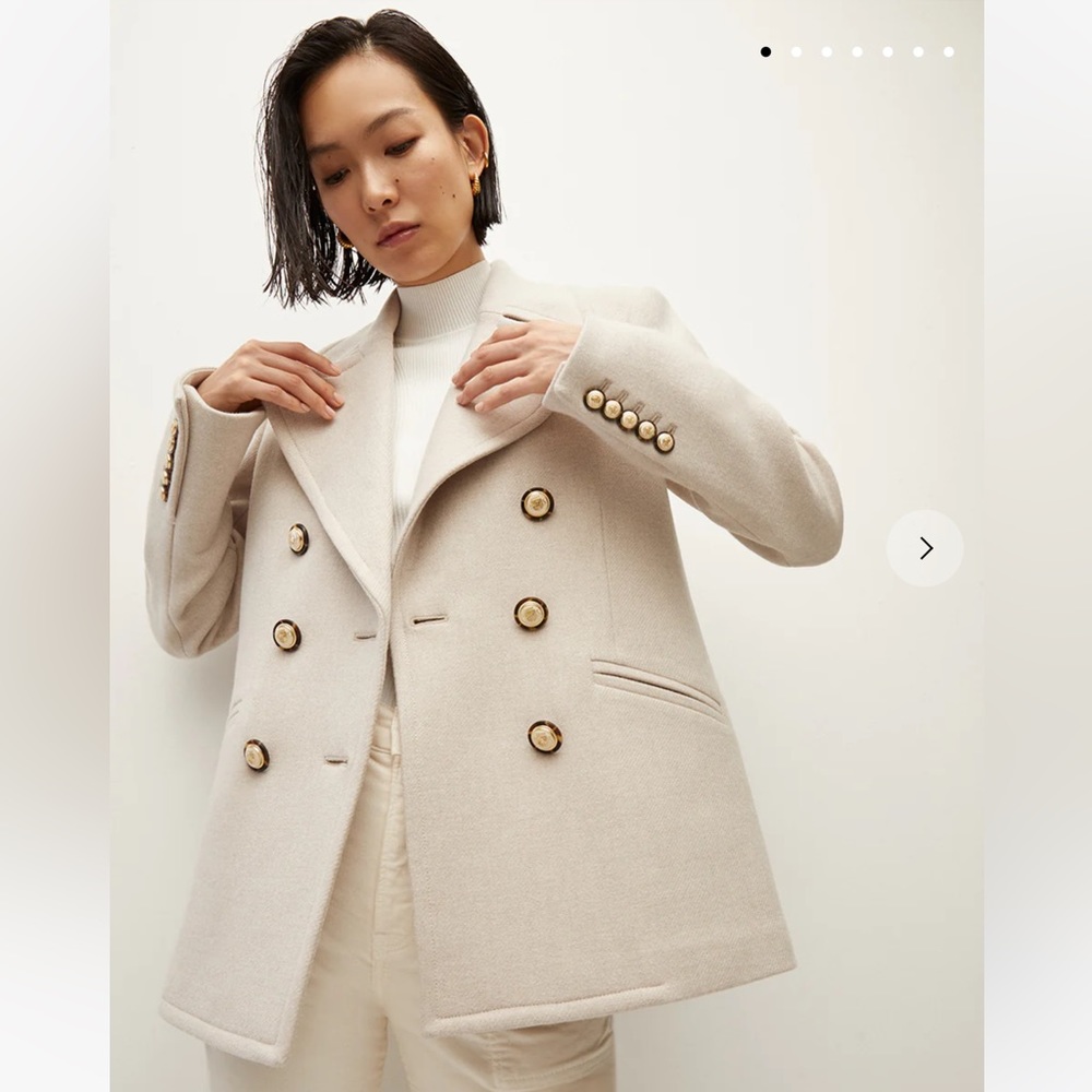 Veronica Beard Amira Dickey Wool-Blend Blazer